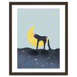 Beauty Sleep - Melting Cat on the crescent moon thumbnail