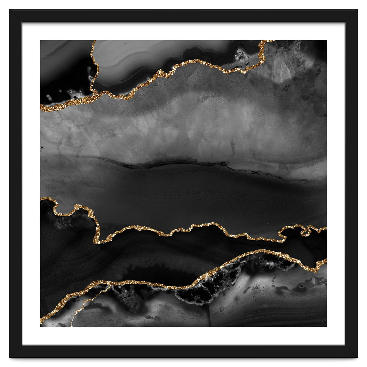 Black & Gold Agate Texture 02