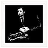 Zoot Sims American Jazz Saxophonist in Grayscale thumbnail