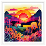 Folk Sunset Over Mountain Lake thumbnail