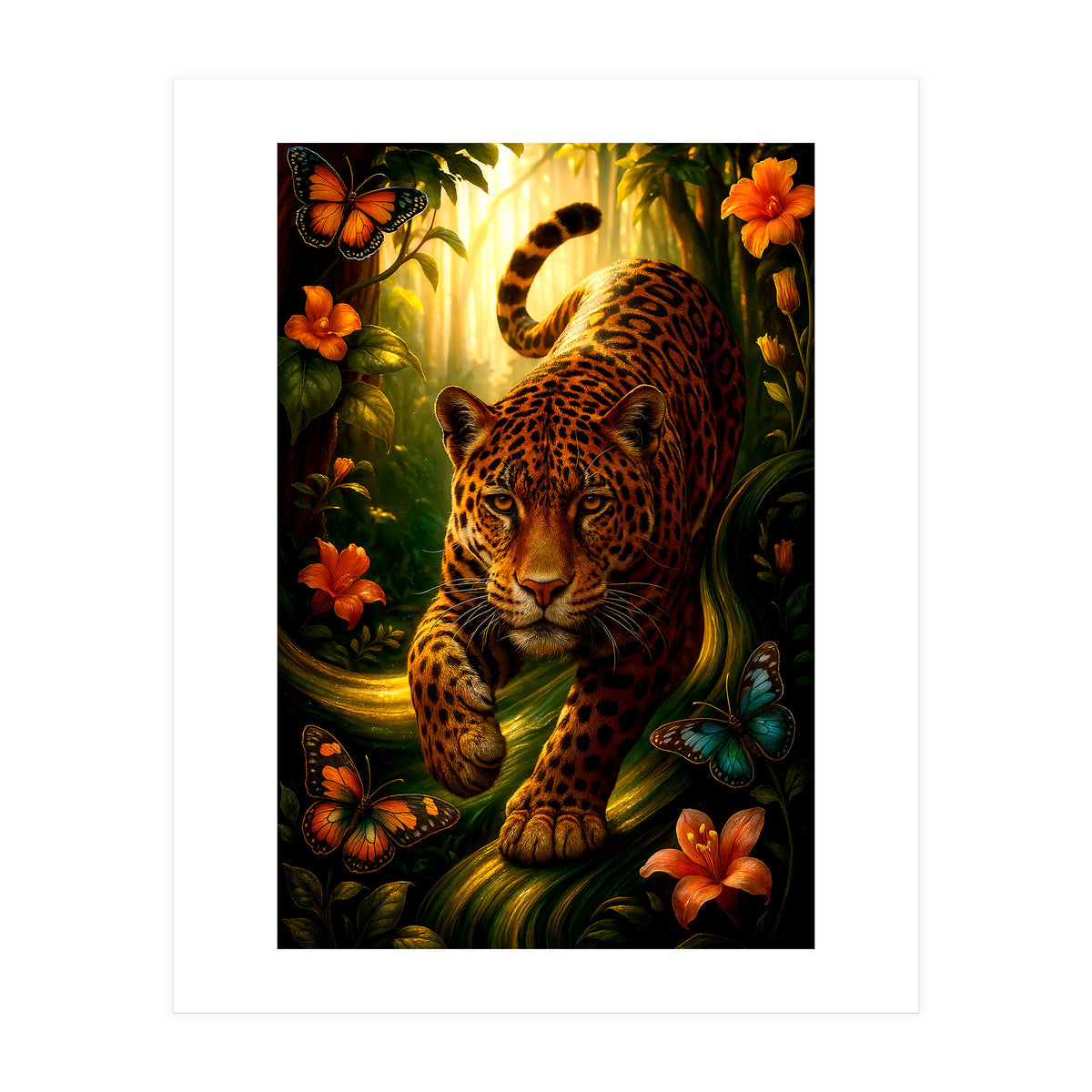 Leopard in Retro Contemporary Aesthetics (Print Only)