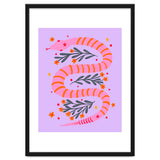 Modern snake - pink and orange thumbnail