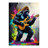 Gorilla Plays Guitar (Print Only)