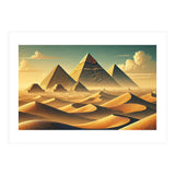 Vintage Egypt, Pyramids Of Giza Poster (Print Only) thumbnail