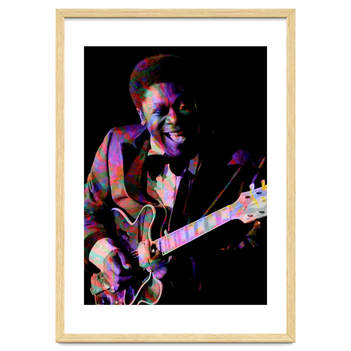 BB King. King Blues Guitarist. Blues Musician Legend Colorful