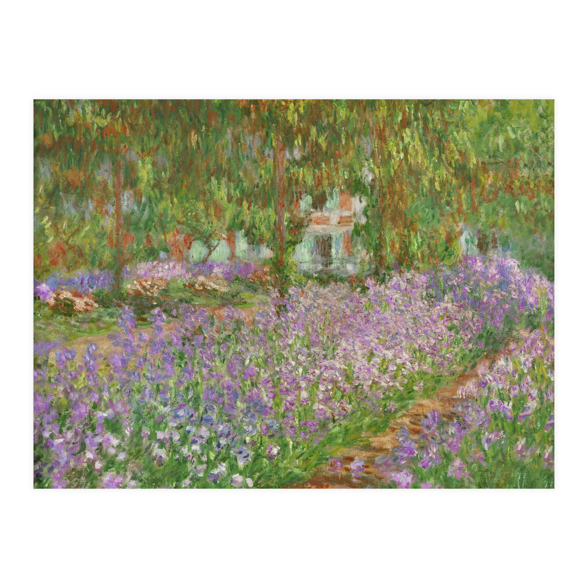 Le jardin a Giverny. Oil on canvas. (Print Only)