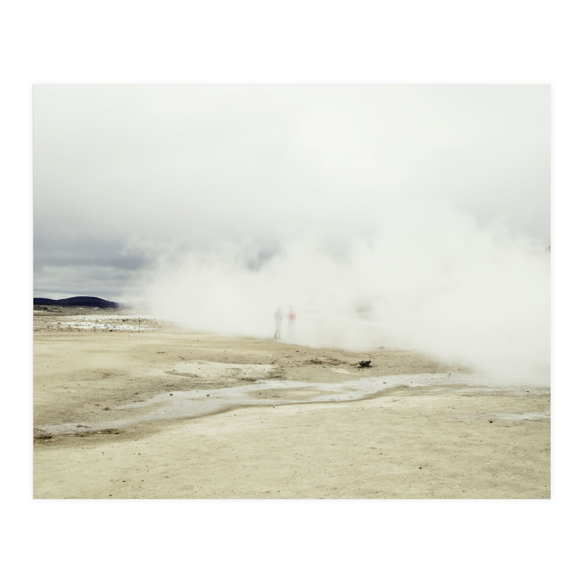 Tourists hidden in the hot spring steam -  Iceland  (Print Only)