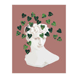 Roman Planter, Plant Pot, Botanical Nature Victorian Statue Face, Eclectic Bohemian Plant Lady Illustration (Print Only) thumbnail