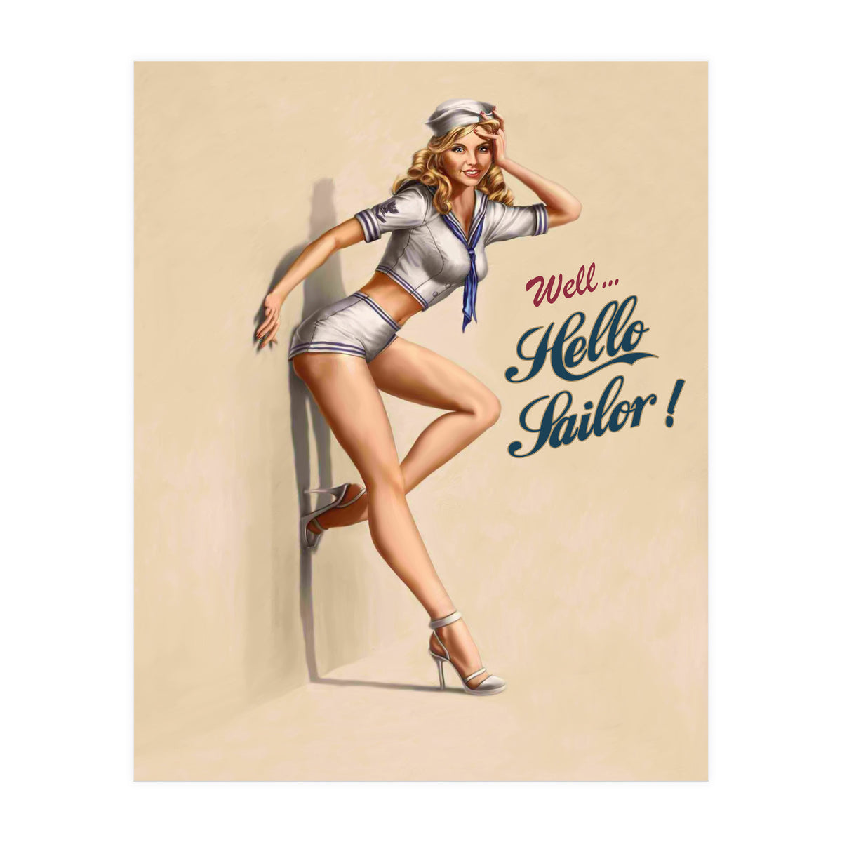 Hallo Sailor Pinup Girl (Print Only)