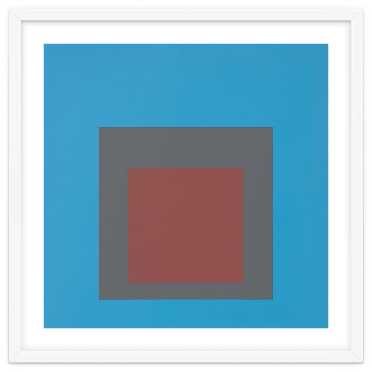JOSEF ALBERS - HOMAGE TO THE SQUARE, BLUE, DARK RED