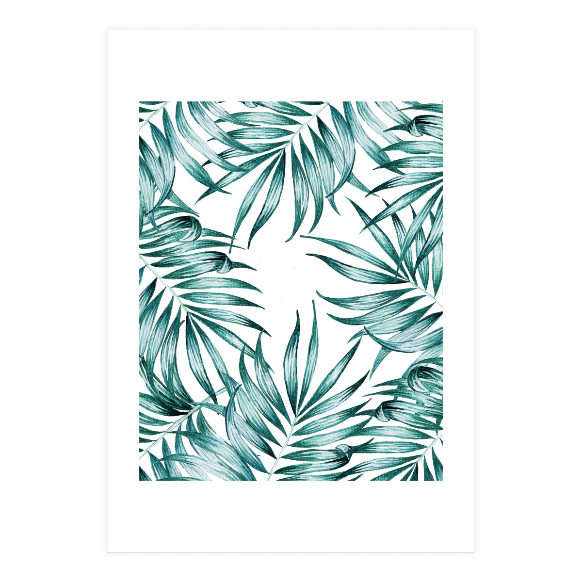 Island Life, Tropical Minimal Palm Vintage Illustration, Luxe Bohemian Botanical Nature Beachy (Print Only)