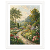Enchanted English Cottage Garden Oil Painting thumbnail