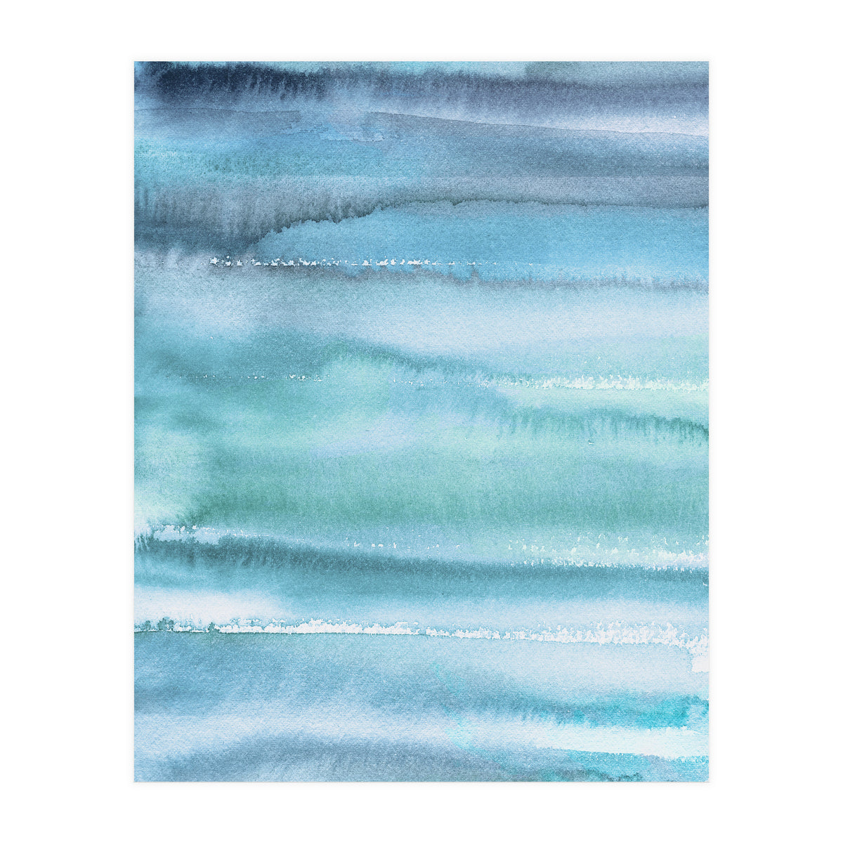 Gradient Watercolor Sea Blue (Print Only)