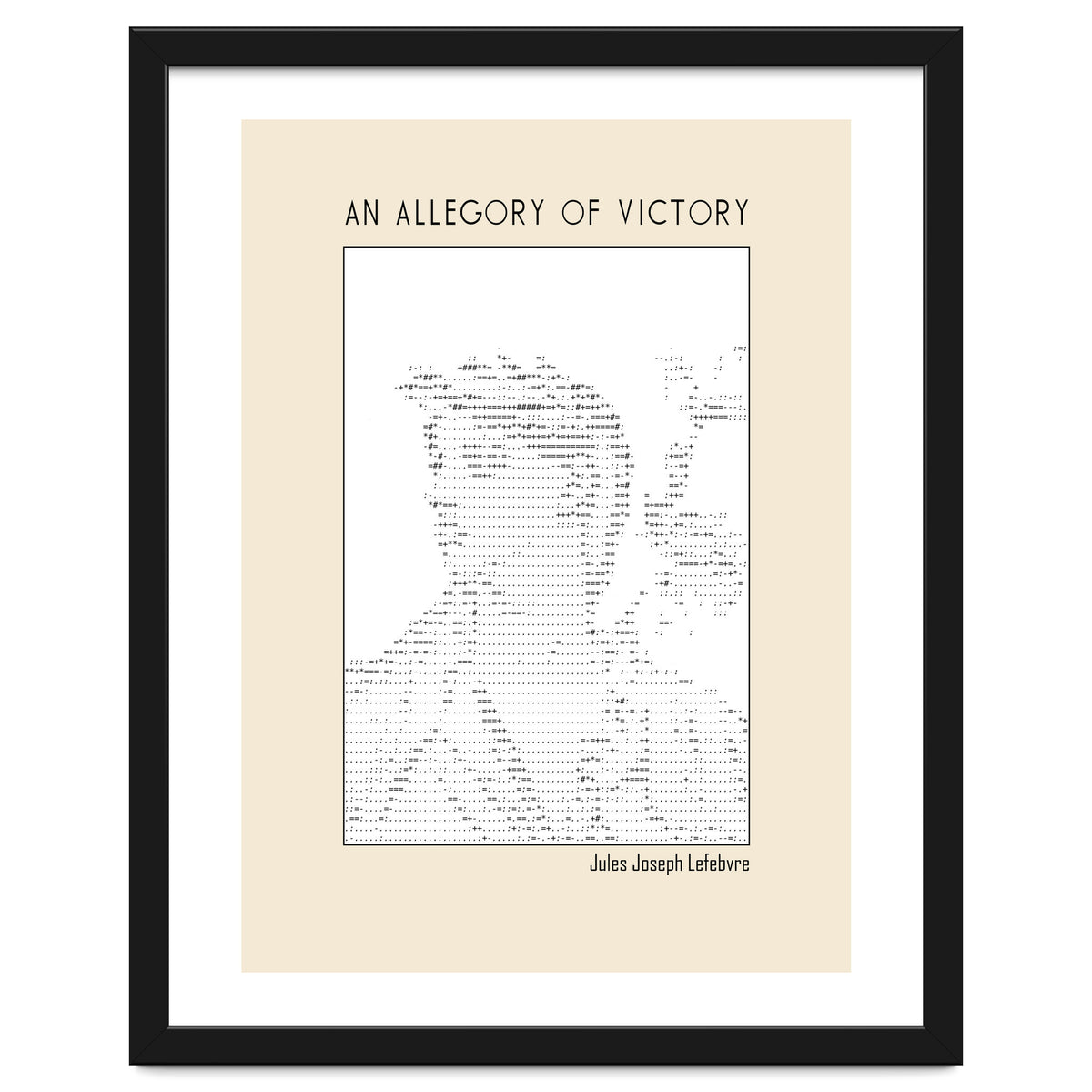An Allegory Of Victory – Jules Joseph Lefebvre Ascii Art