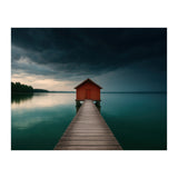 Moody Boathouse Photography Lake House (Print Only) thumbnail