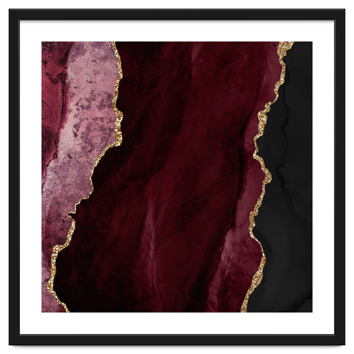 Burgundy & Gold Agate Texture 01