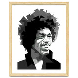 Jimi Hendrix Rock And Blues Music Black White thumbnail