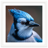 Close Up Portrait Of A Blue Jay Bird