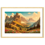 Vintage Dolomites Poster, Italy thumbnail