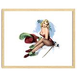 Pinup Sexy Girl Posing In Zorro Costume thumbnail