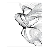 Abstract Black And White Swirls And Lines Flowing Art (Print Only) thumbnail