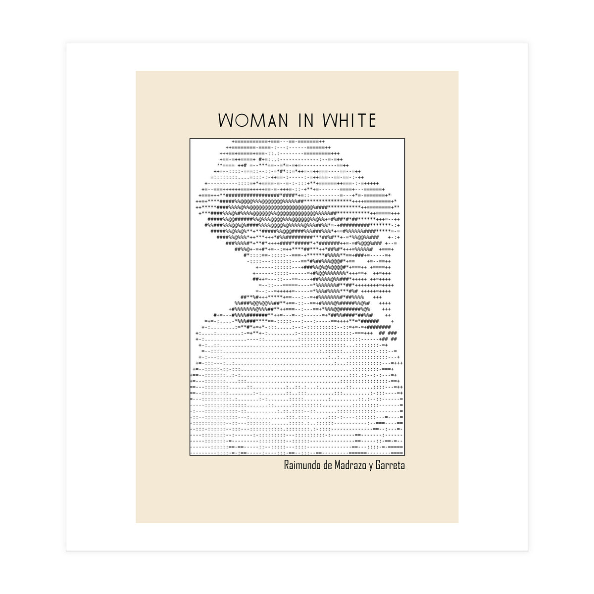 Woman In White – Raimundo De Madrazo Y Garreta (ascii Art) (Print Only)