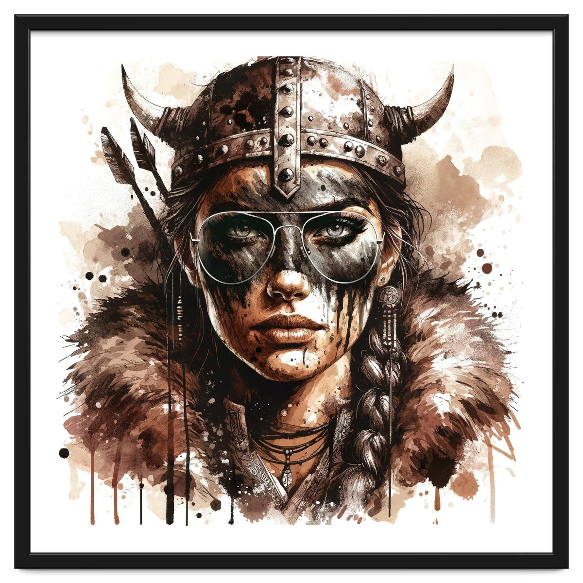 Modern Viking Woman Portrait