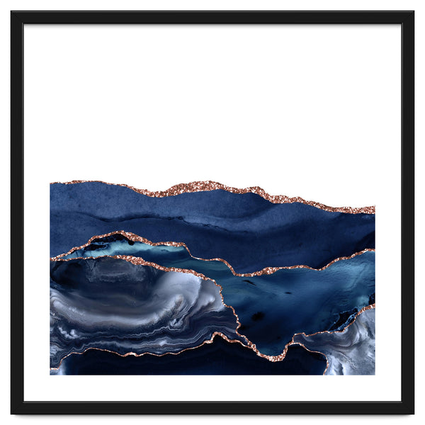 Navy & Rose Gold Agate Texture 21