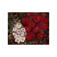Vintage oil painted moody romantic Roses (Print Only)