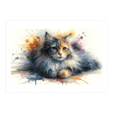 Whimsical Kitten Splash (Print Only) thumbnail