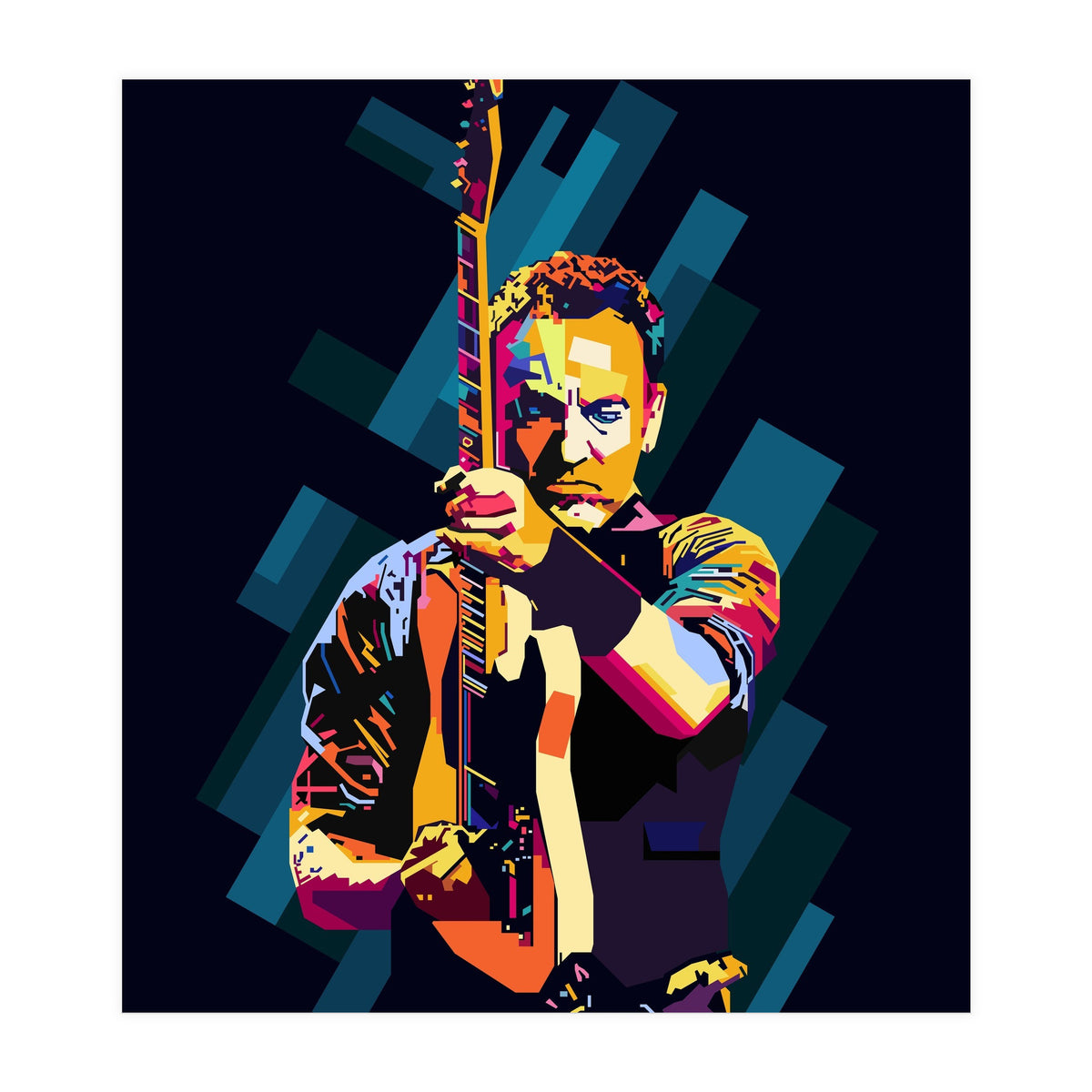 Bruce Springsteen Style WPAP (Print Only)