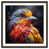 Vibrant Bird With Colorful Splatter Paint thumbnail