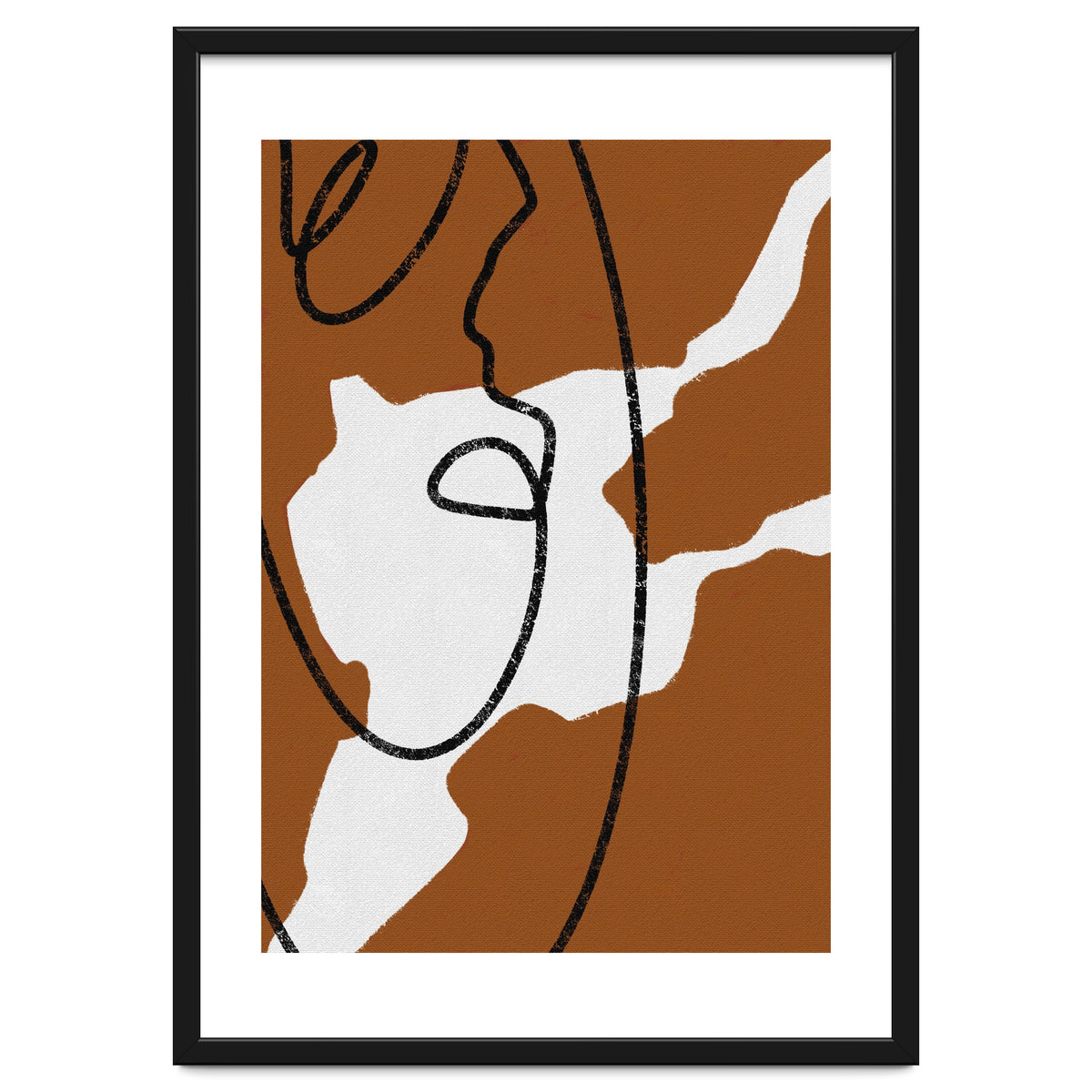 Abstract Brown and Black Lines