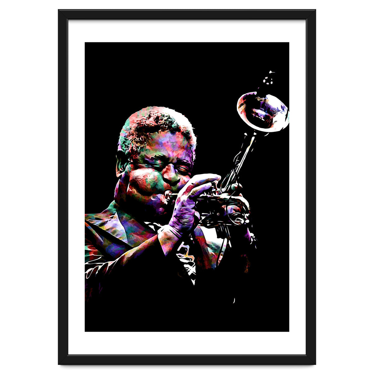 Dizzy Gillespie American Jazz Trumpeter Legend Colorful