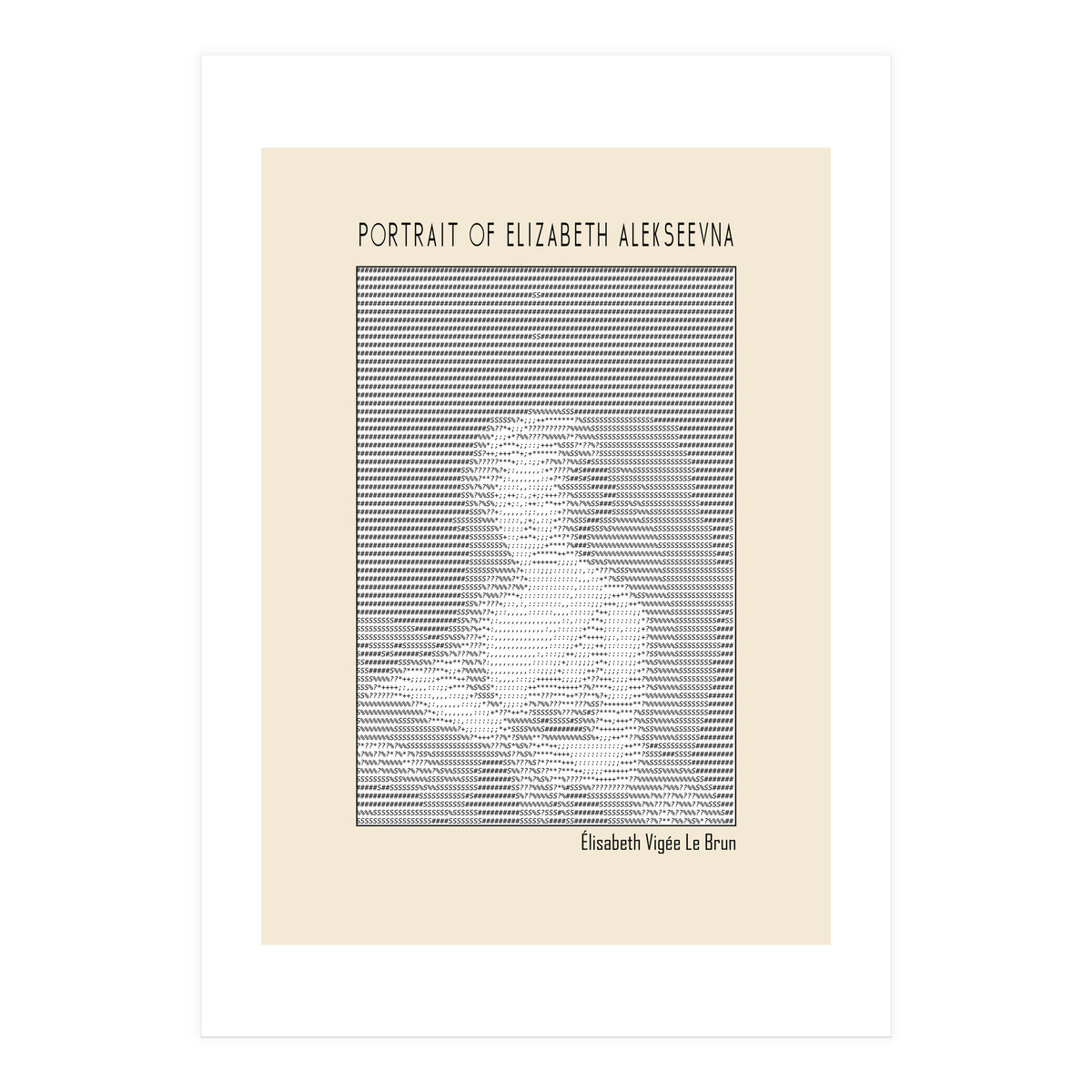 Portrait Of Elizabeth Alekseevna Wife Emperor Alexander I (Print Only)