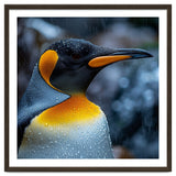 Close Up Of King Penguin In The Rain thumbnail