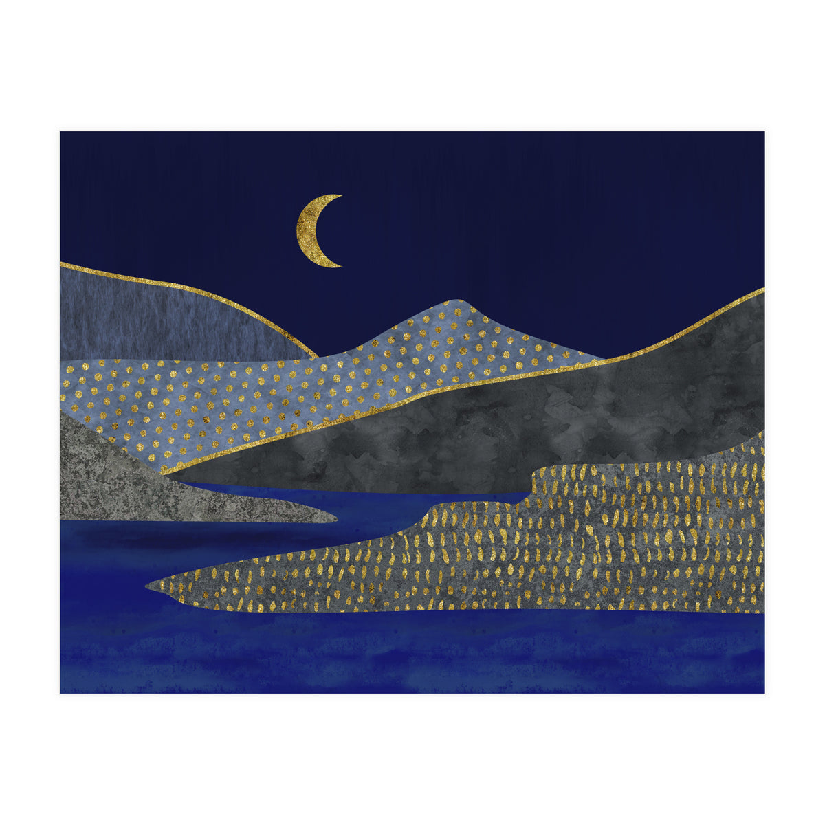 Abstract Landscape Moonlight Mood (Print Only)