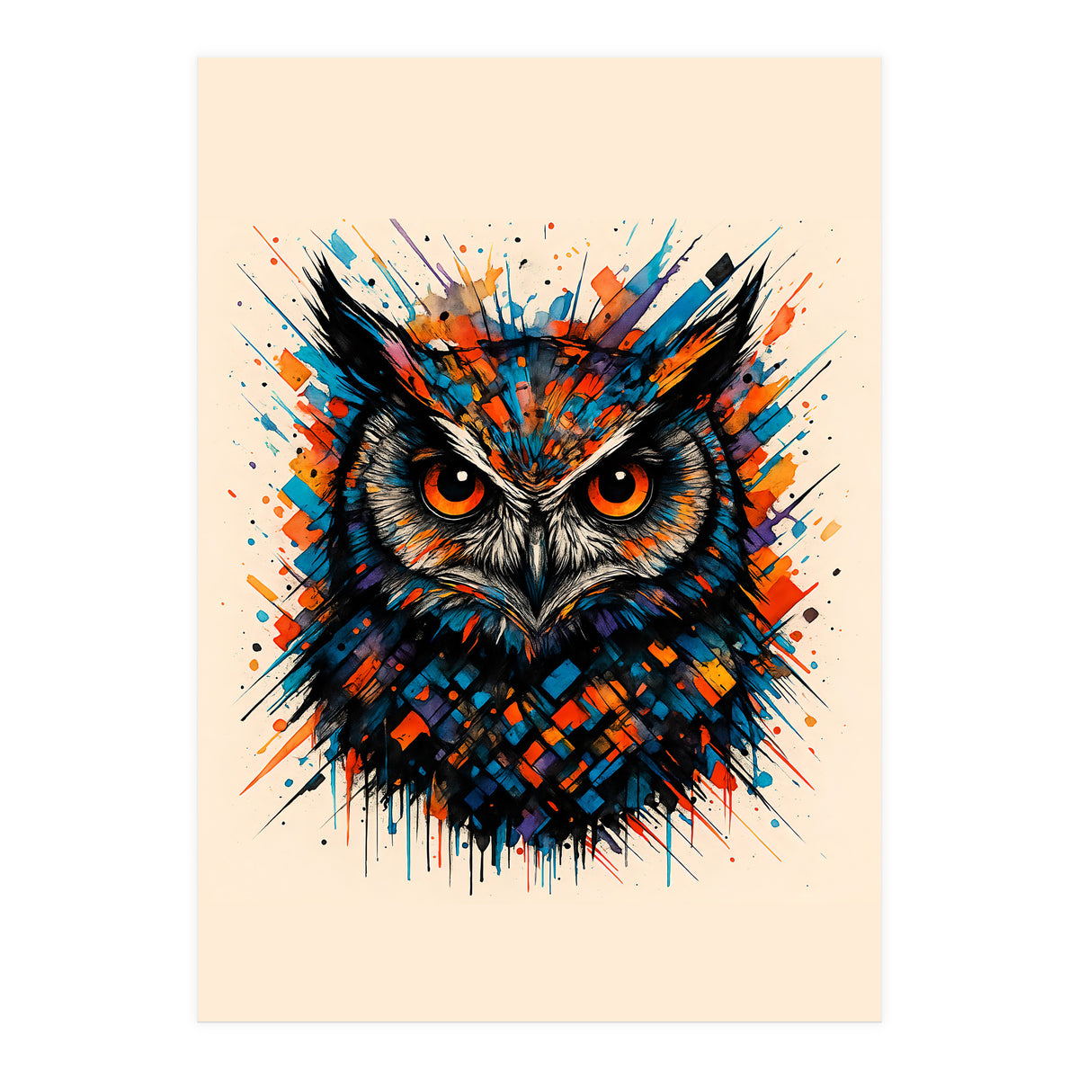 Owl Animal Watercolor (Print Only)