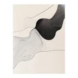 Abstract Black And White Organic Flowing Lines Art (Print Only) thumbnail