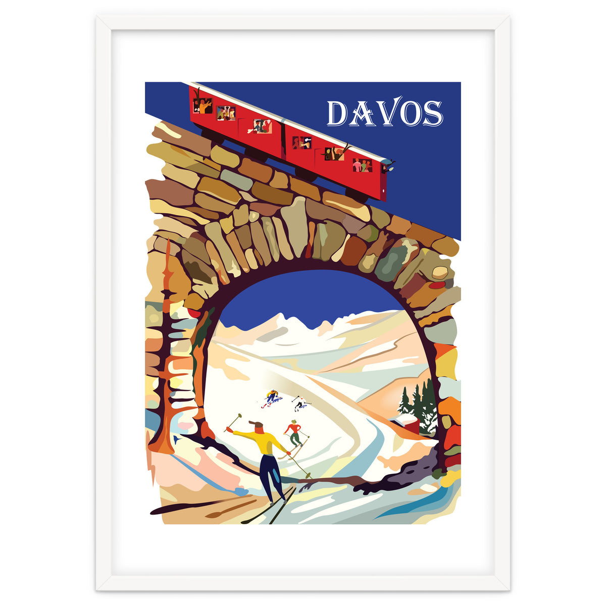Davos Funicular on the Bridge