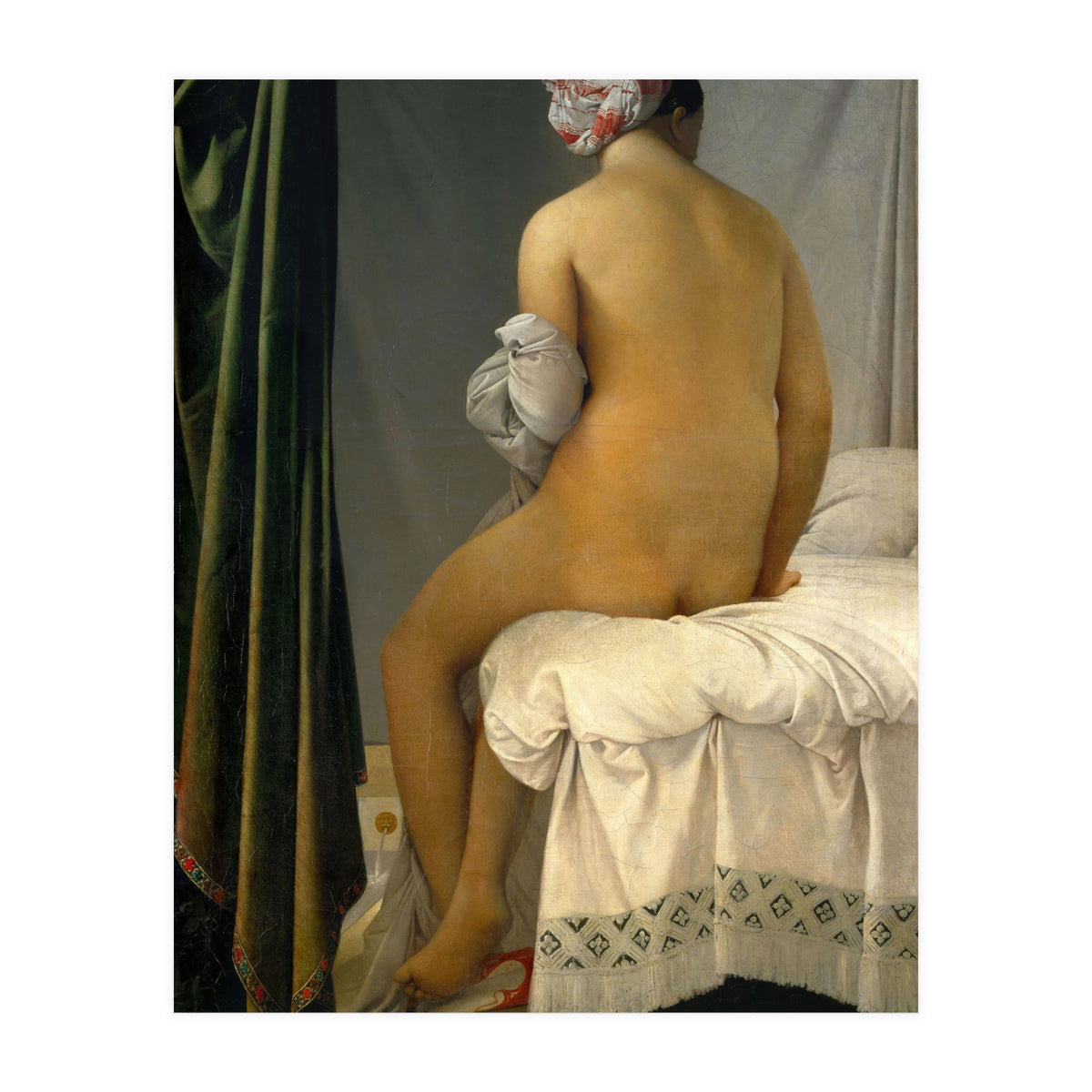 Jean Auguste Dominique Ingres / 'The Valpinçon Bather', 1806, Oil on canvas, 146 × 97,5 cm, RF 259. (Print Only)
