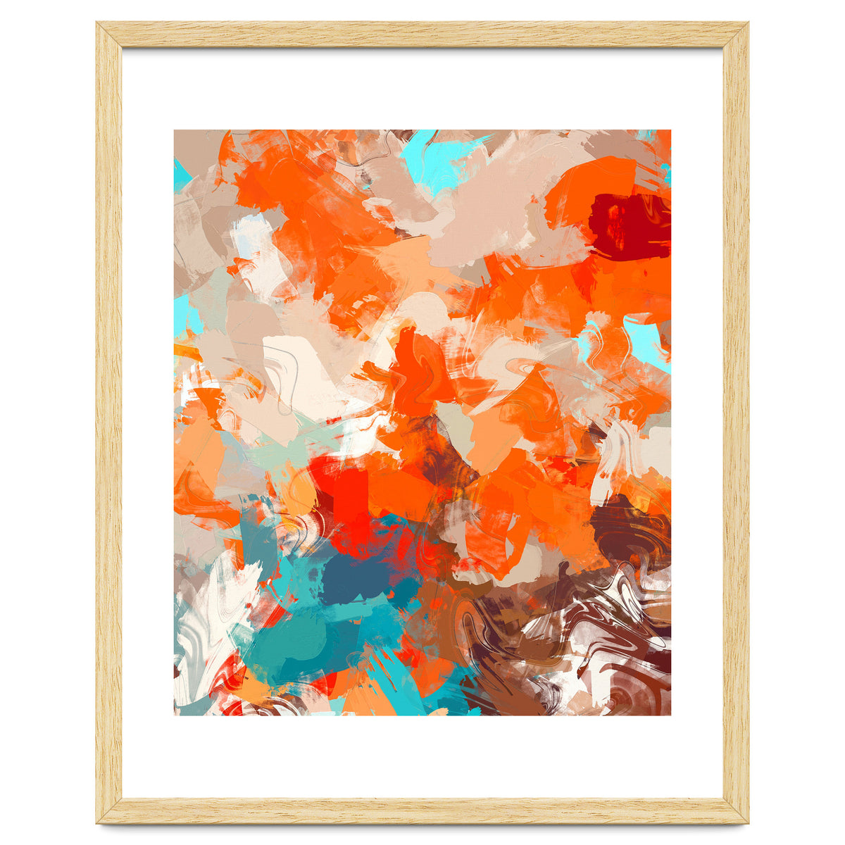 Pleasure, Abstract Painting Summer, Positivity Modern Bohemian Pop of Color Bright Good Vibes