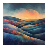 Abstract Ethereal Rolling Hills at Sunset (Print Only) thumbnail