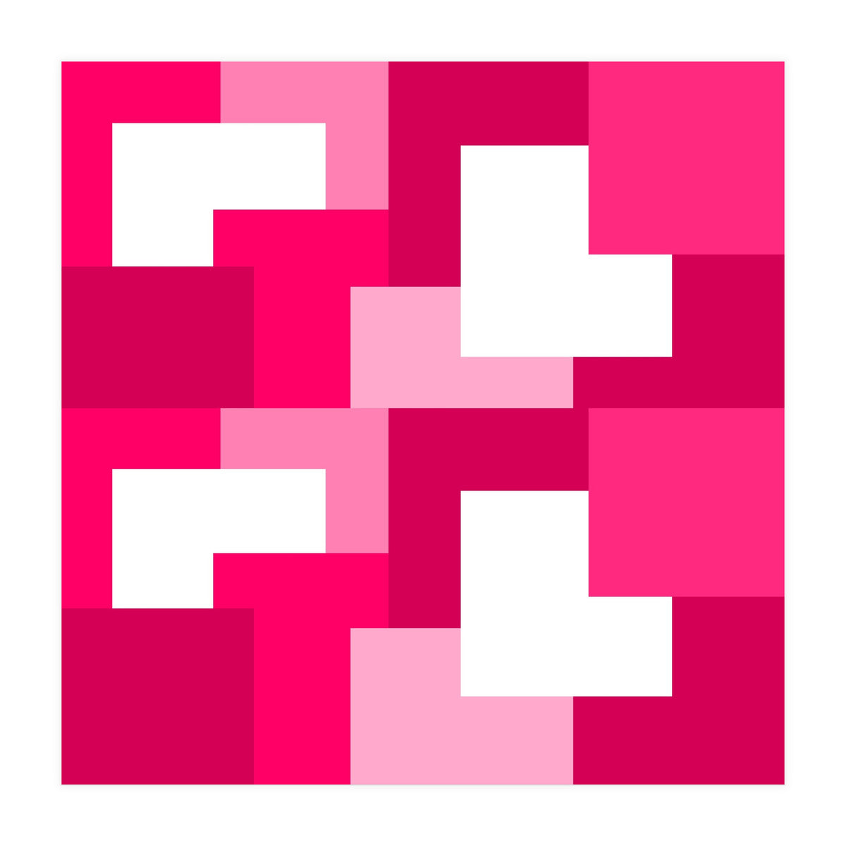 Pink Abstract Square Tiles (Print Only)