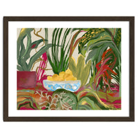 Tropical Table of Lemons still life expressionism oil