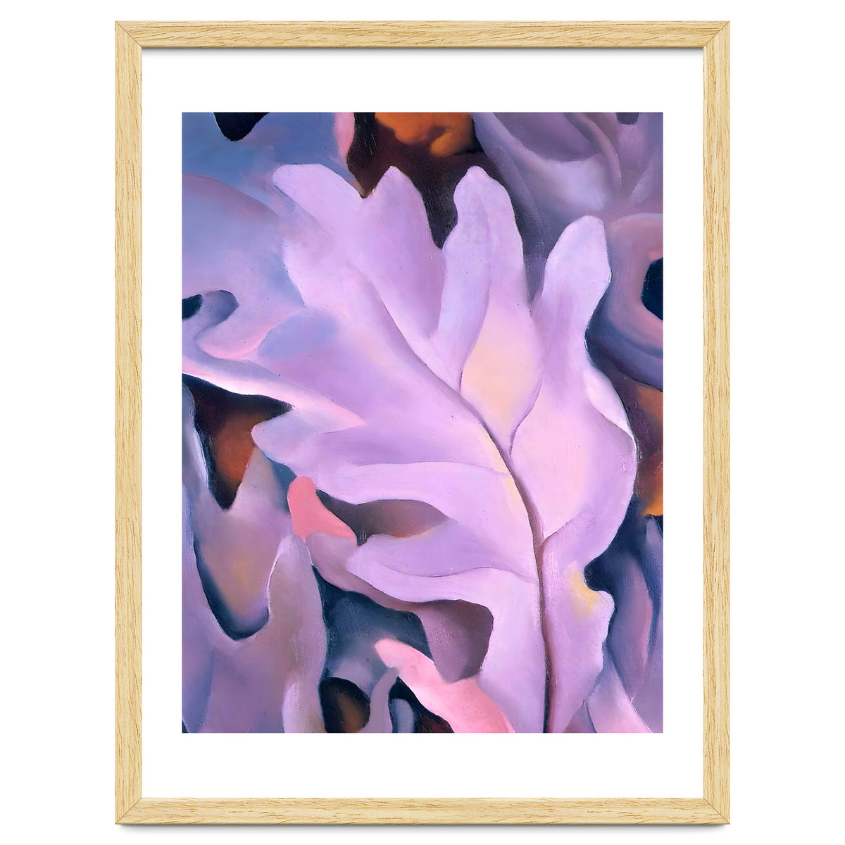 Georgia O’Keeffe – Purple Leaves (1922) | Elegant Botanical Modernist Composition in Rich Violet Tones