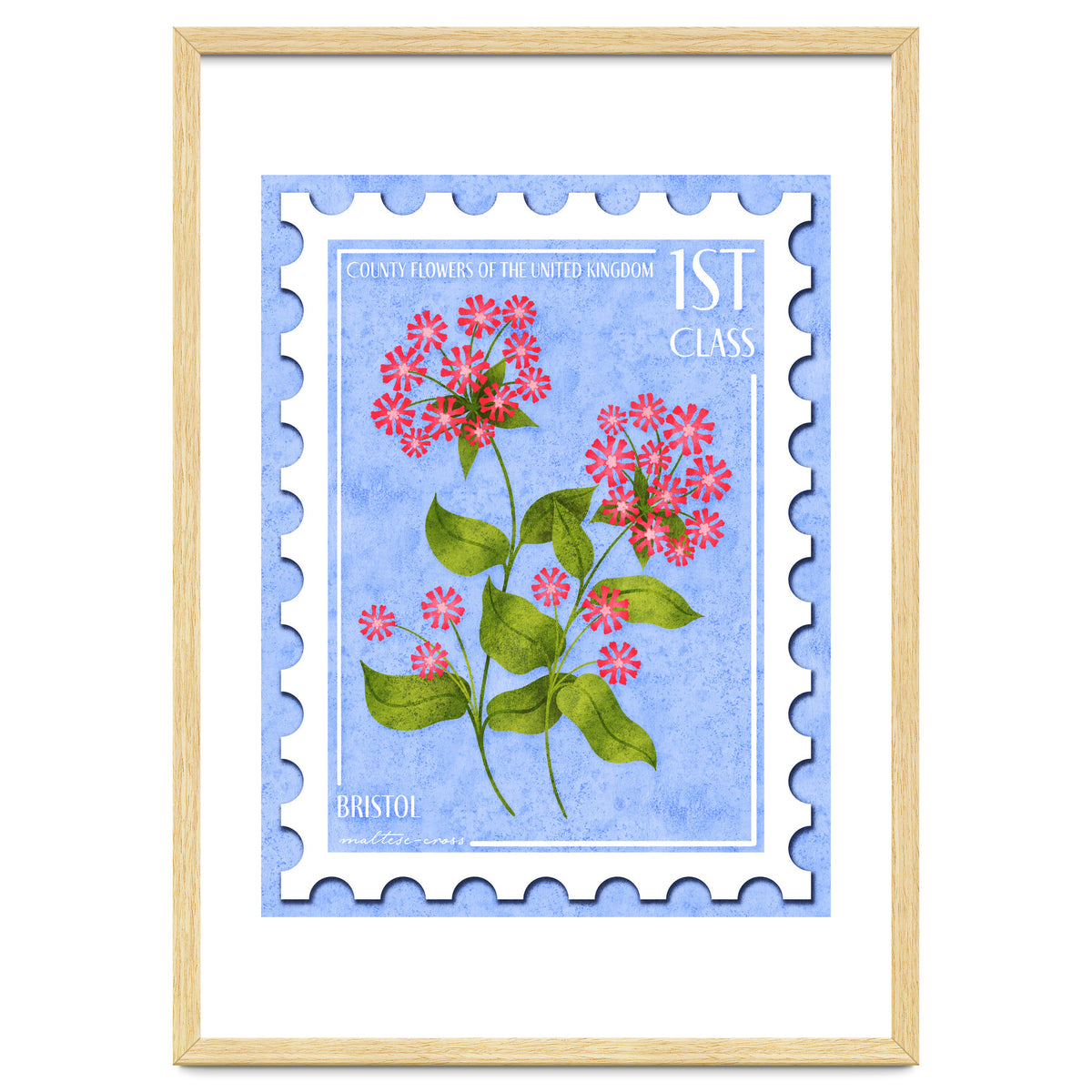 Bristol Maltese Cross Postage Stamp