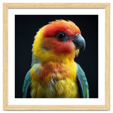 Vibrant Sun Conure Parrot Close Up Portrait thumbnail