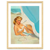 Pinup Sexy Blonde On The Beach thumbnail