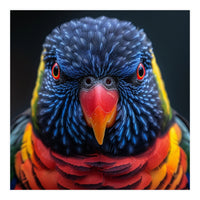 Close Up Of A Colorful Rainbow Lorikeet Bird (Print Only)